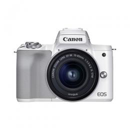 キヤノン　ミラーレス一眼カメラ　EOS Kiss M2 ホワイト EF-M15-45 IS STM レンズキット